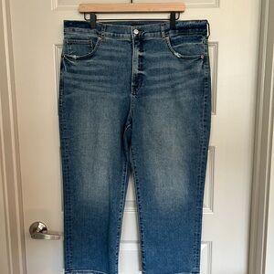 Express High Rise Straight Ankle Jeans